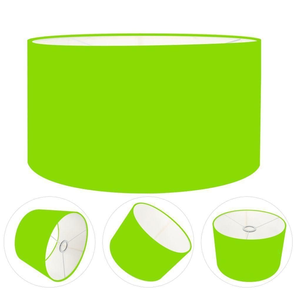 Cúpula Abajur Cilíndrica Cp-7025 ø50x30cm Verde Limão