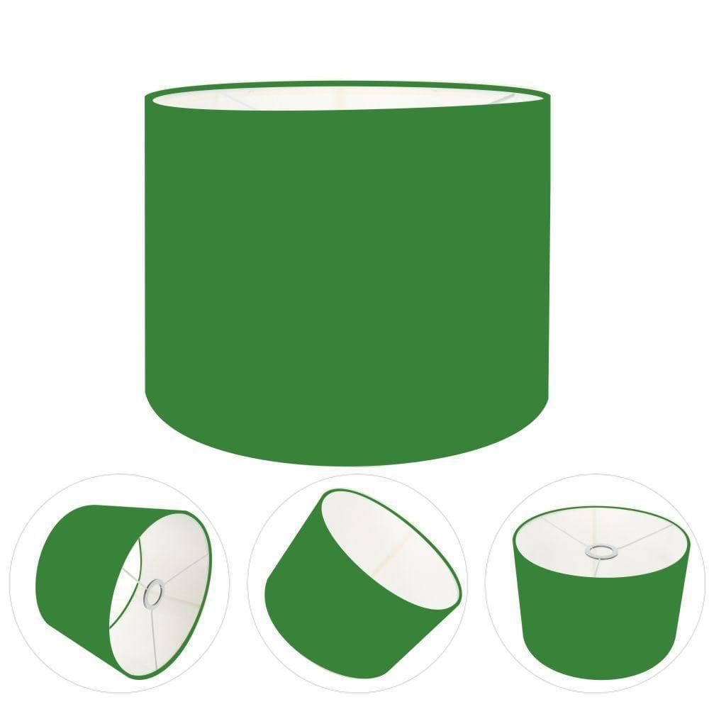 Cúpula Abajur Cilíndrica Cp-7012 ø30x25cm Verde Folha