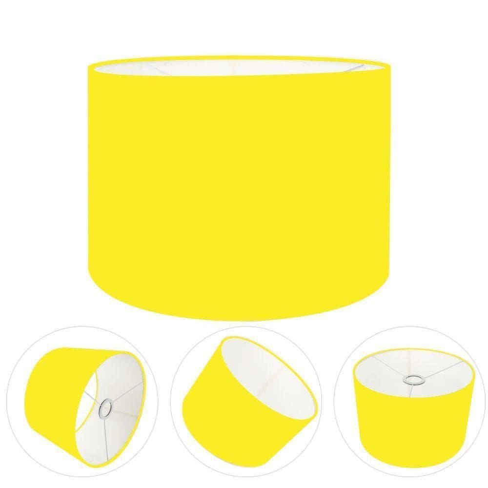 Cúpula Abajur Cilíndrica Cp-7018 ø40x25cm Amarelo