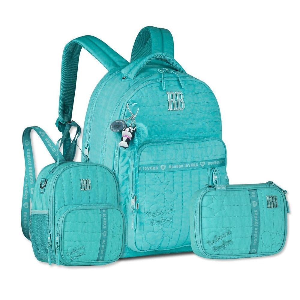 Kit Rebeca Bonbon Mochila Com Lancheira Térmica E Estojo Box