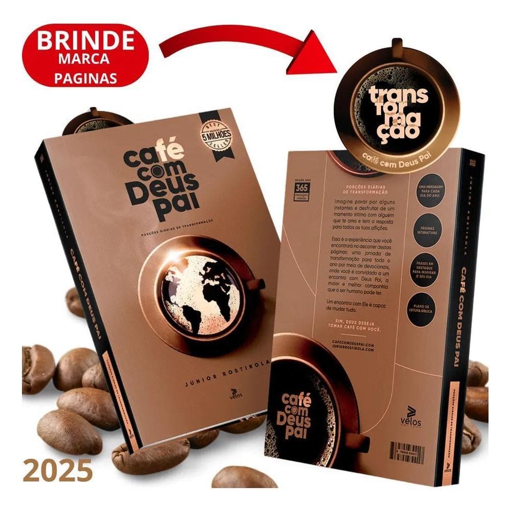 10X Livro Café Com Deus Pai Junior Rostirola Porções Reno
