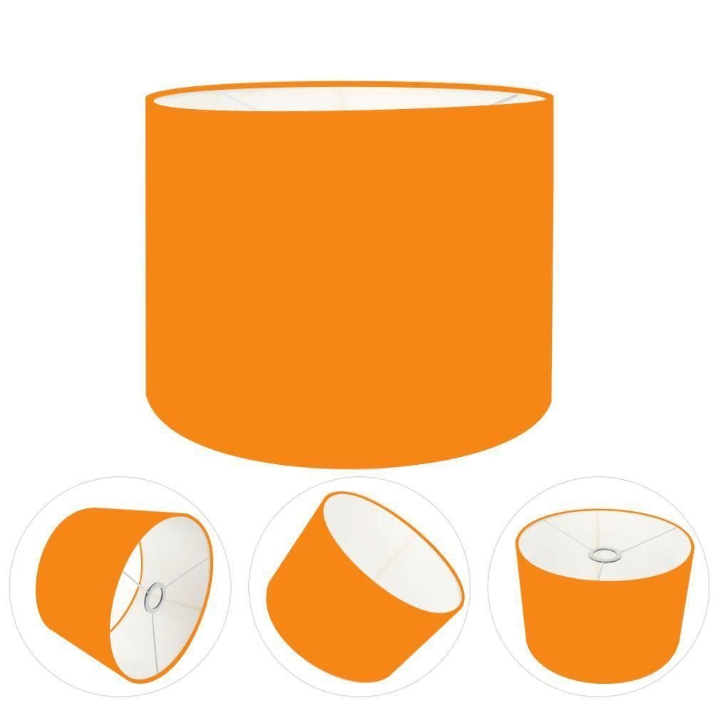 Cúpula Abajur Cilíndrica Cp-7014 ø35x21cm Laranja