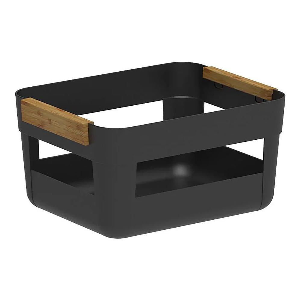 Cesto Lume Alça em Bambu Preto Fechado 14,5x22,5x28,5cm CLB100PTF - Ou