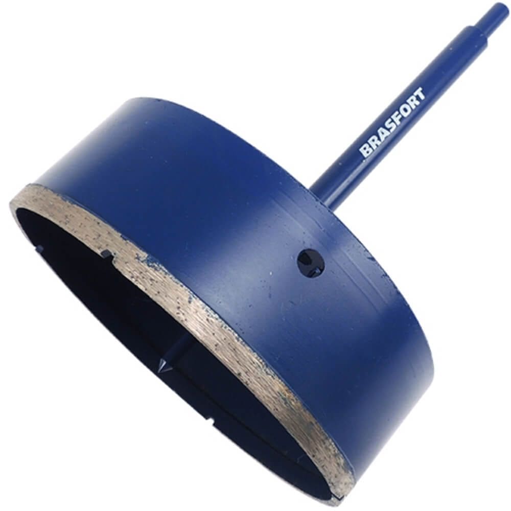 Serra Copo Diamantada com Haste 165mm - 7958 - BRASFORT