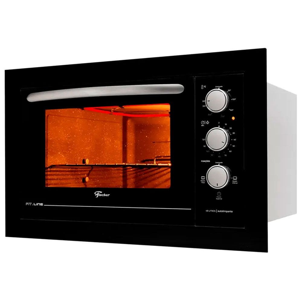 Forno Elétrico de Embutir 48L Fischer Fit Line com Timer 1775W