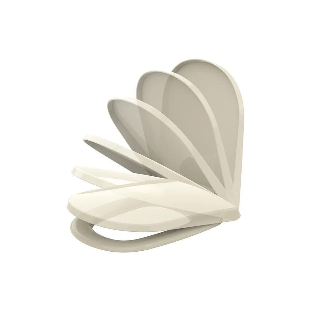 Assento Sanitário Square Pp Creme Tupan Soft Close Sanitex