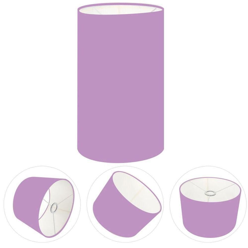 Cúpula Abajur E Luminária Cilíndrica Vivare Cp-7002 ø13x30cm - Bocal Nacional Lilás