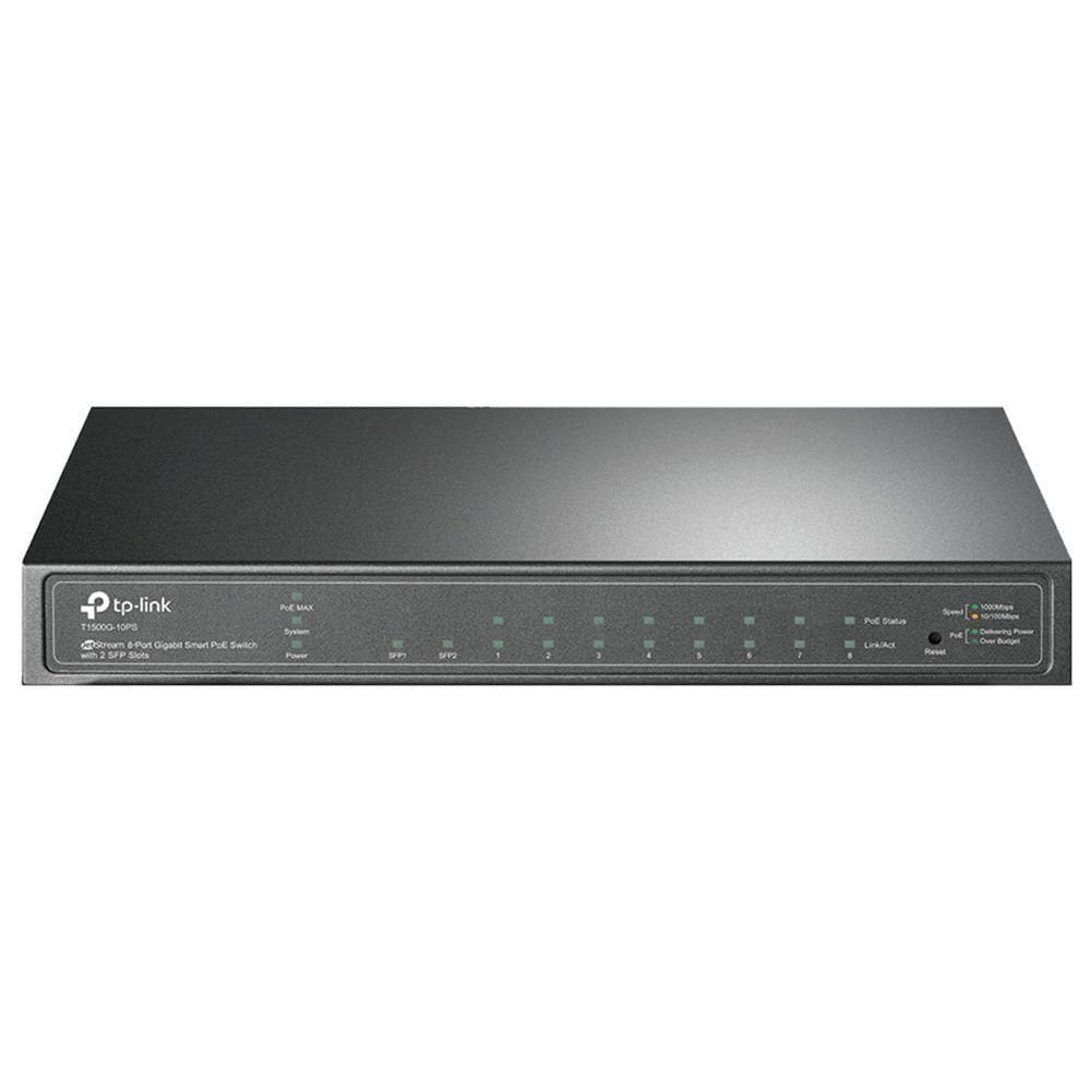 Switch Tp-link 08 Portas T1500g-10ps Poe 10- 100- 1000 2sfp