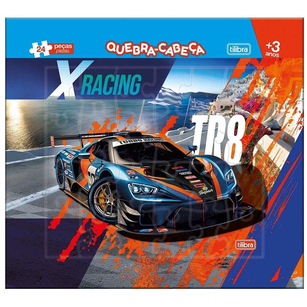 Quebra cabeça X Racing com 24 peças 396851 - Tilibra