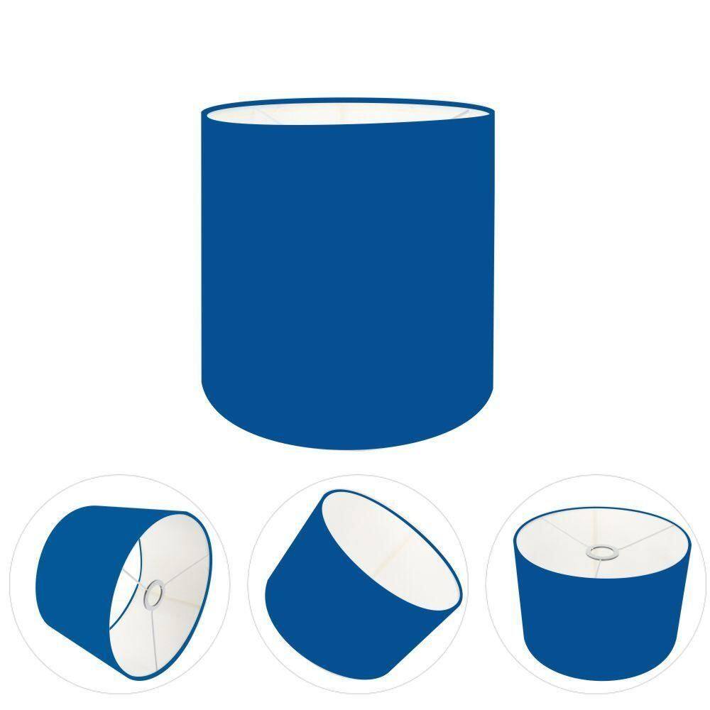 Cúpula Abajur E Luminária Cilíndrica Vivare Cp-7005 ø18x18cm - Bocal Nacional Azul-marinho
