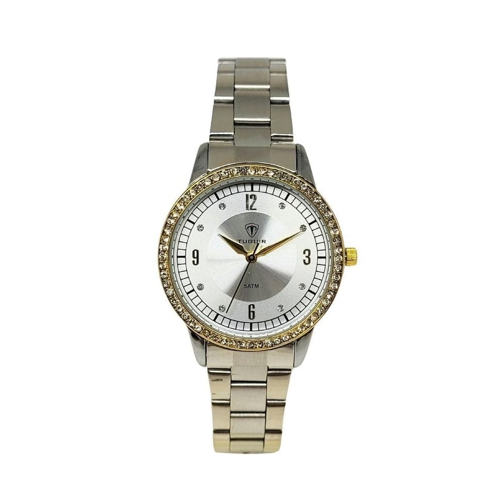 Relógio Feminino Relógio Tuguir Analógico Tg199 Prata E