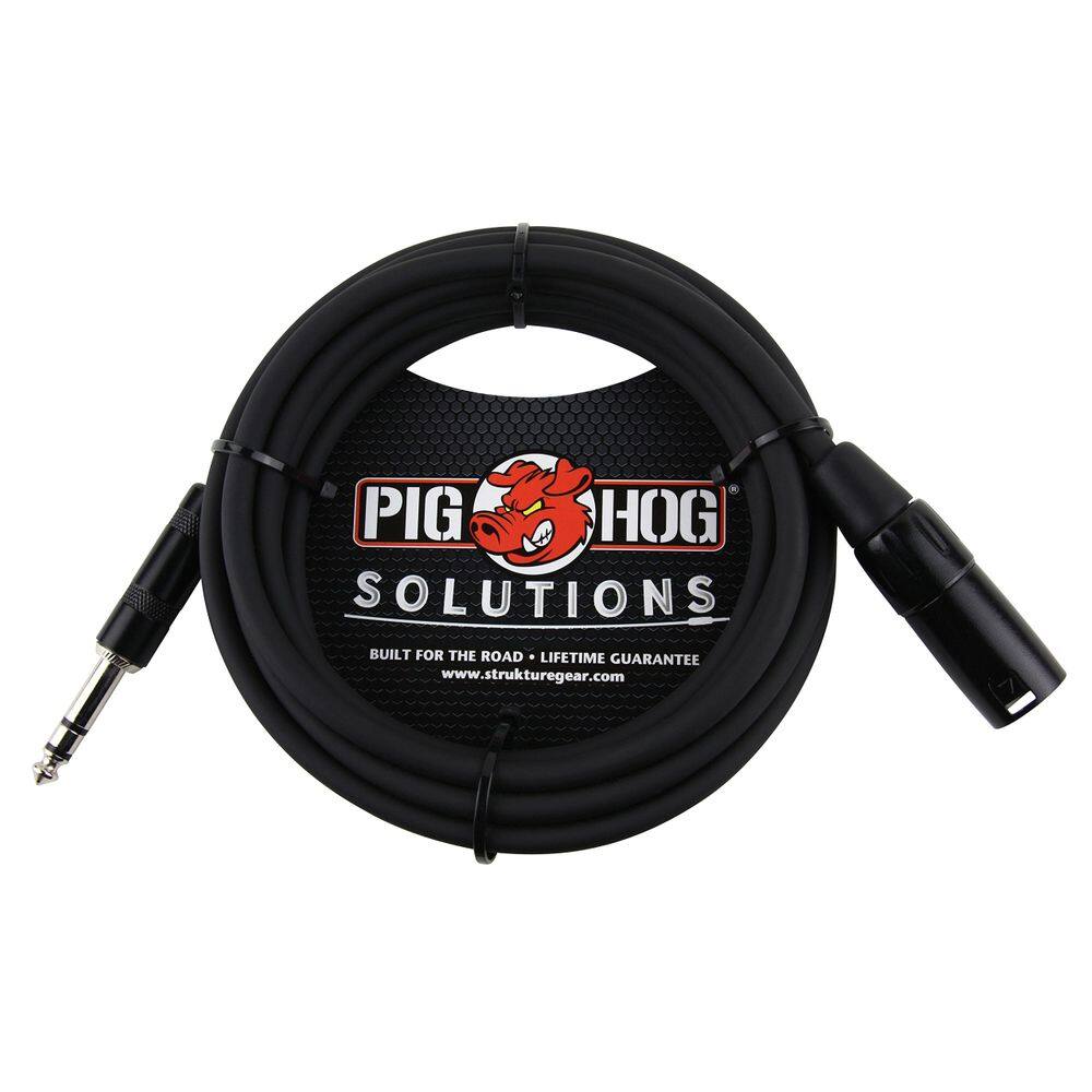 Cabo adaptador Pig Hog PX-TMXM15 1/4 TRS para XLR de 15 pés