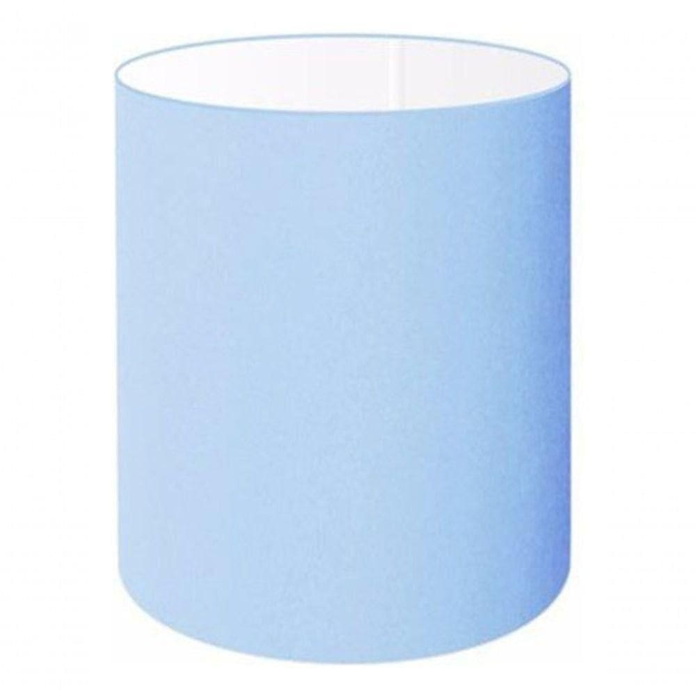 Cúpula Abajur E Luminária Cilíndrica Vivare Cp-7001 ø13x15cm - Bocal Nacional Azul-bebê