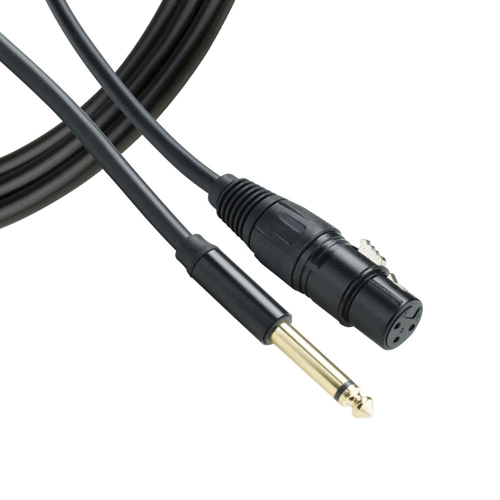 Cabo De Microfone Instrumento Xlr Fêmea / P10 Mono 5 Metros