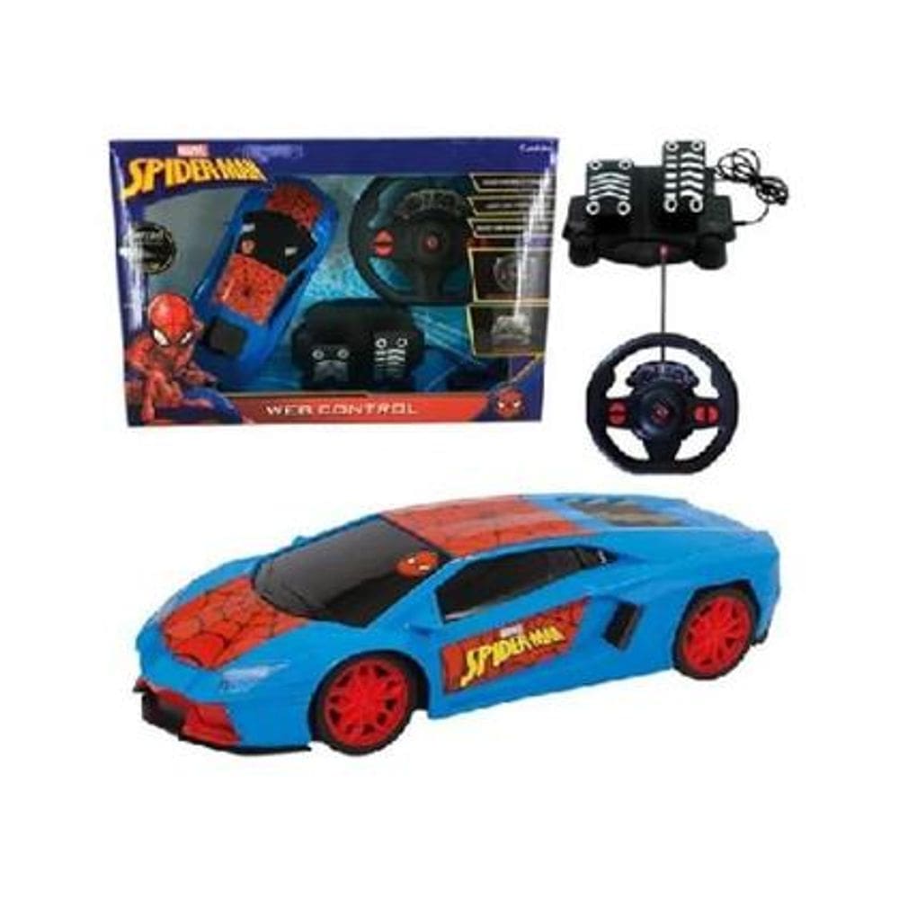 Carro Controle Remoto Homem Aranha Recarregável Candide 5886