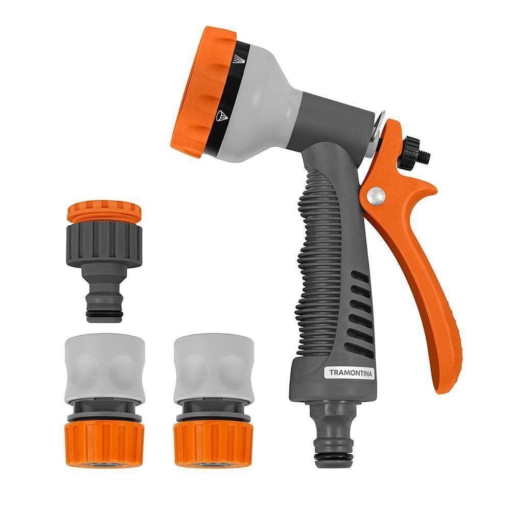 Conjunto Para Irrigação Com Engates Rápidos E Hidropistola 4 Peças - Tramontina