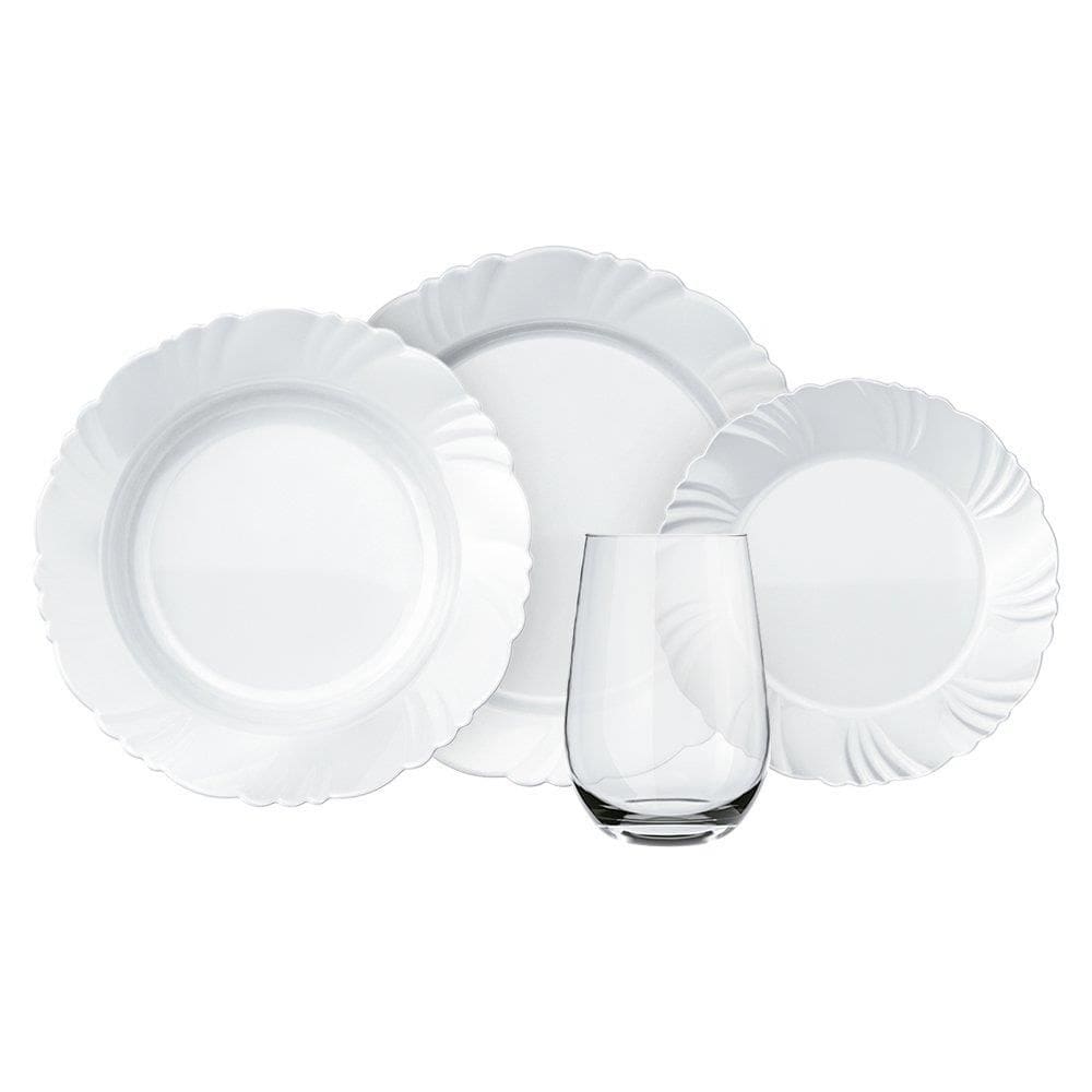 Aparelho De Jantar Nadir Pétala Opaline 24 Peças