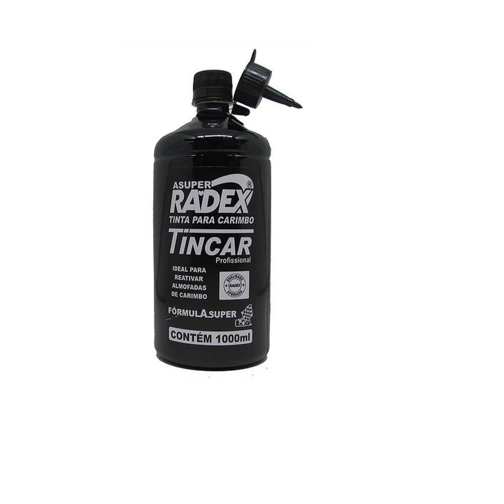 Tinta Para Carimbo Radex Com 1000 ML Cor Preto