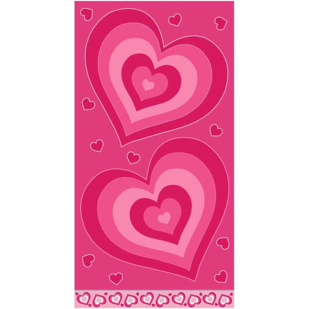 Toalha De Praia Piscina 100% Algodão 78x150cm Coração Appel