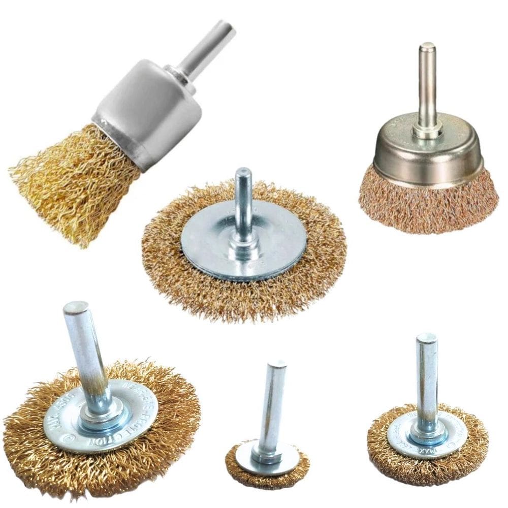 Kit Jogo De Escova De Aço Circular Furadeira 6 Pçs