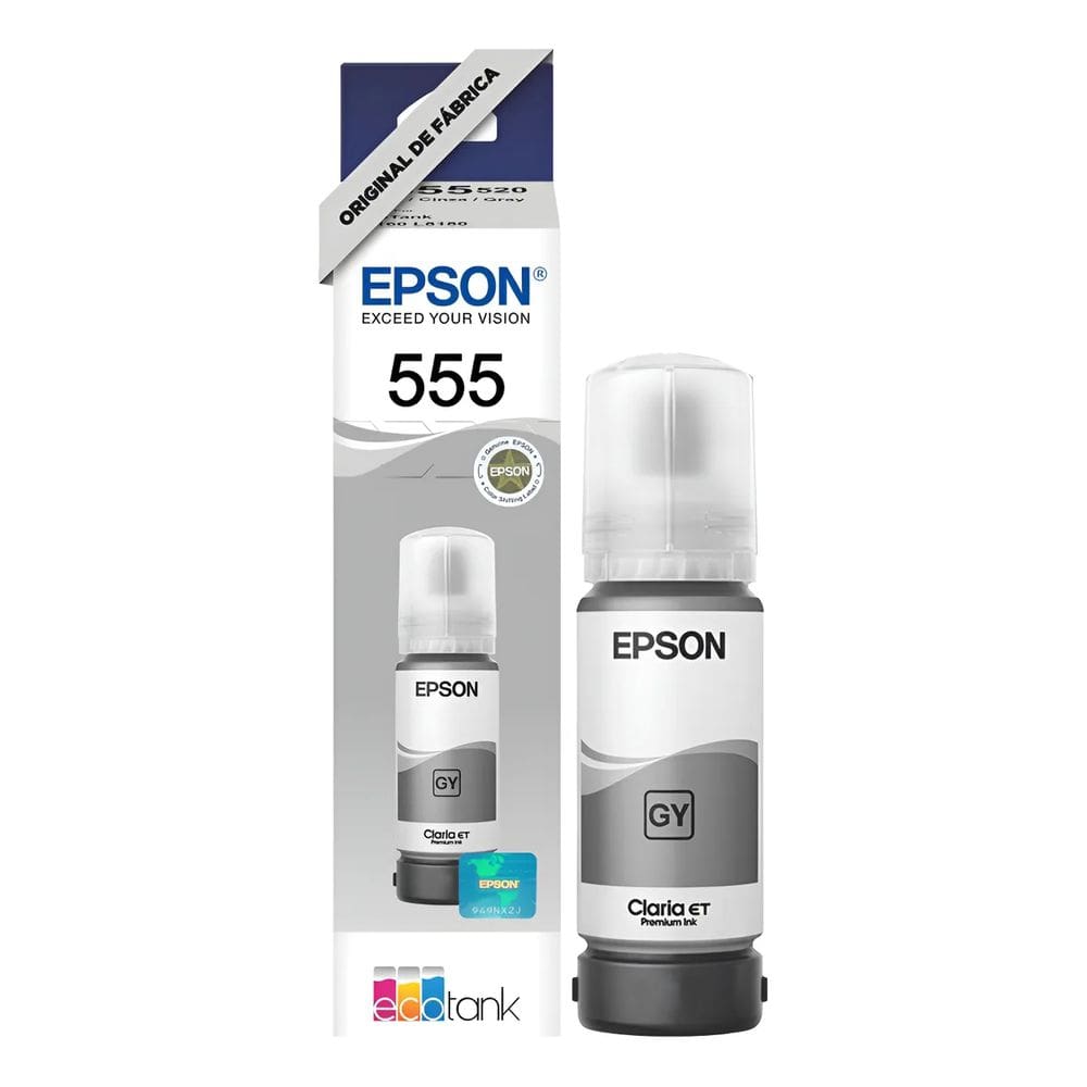 Refil De Tinta Epson 555 Cinza Foto L8160 L8180