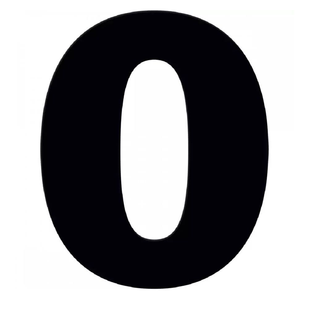 Número 0 em ACM Preto 185mm - 685-0 - NUMERAL