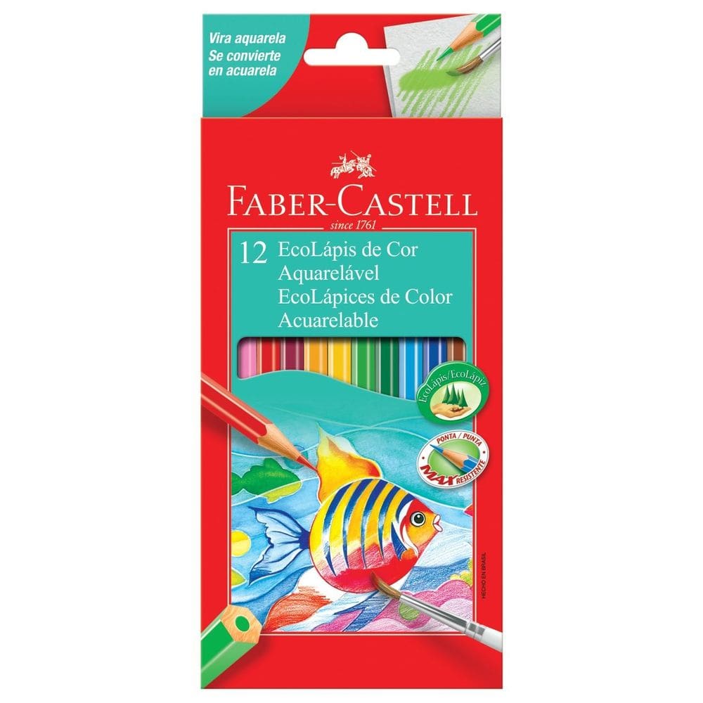 Lapis De Cor Aquarelavel 12 Cores Faber Castell