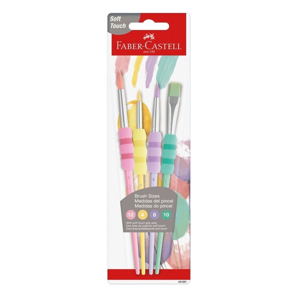 Pincel Soft Touch Pastel 4 Unidades Faber Castell