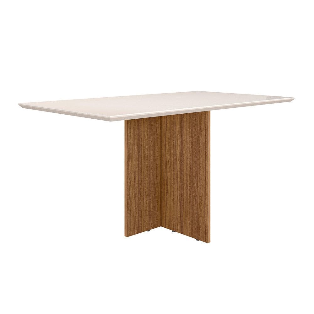 Mesa de Jantar 160cm com Vidro Helo Poliman Móveis