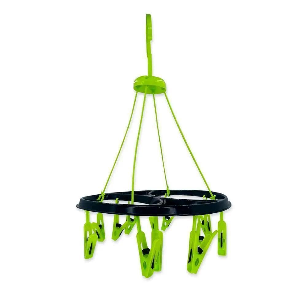 Varal De Pendurar Redondo Com 12 Prendedores 26Cm