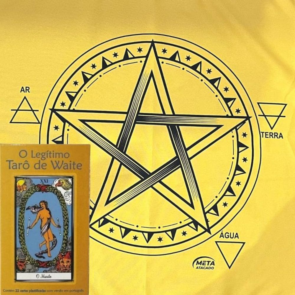 Kit O Taro Waite 22 Cartas Plastificado + Toalha