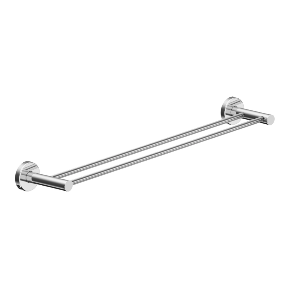 Toalheiro Duplo Para Banheiro  Escovado Atenas Grego Metal 65cm