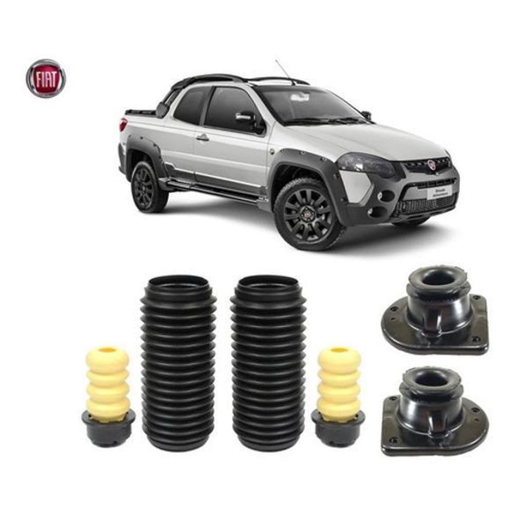 Kit Batente Amortecedor Dianteiro Fiat Strada 99 / ...