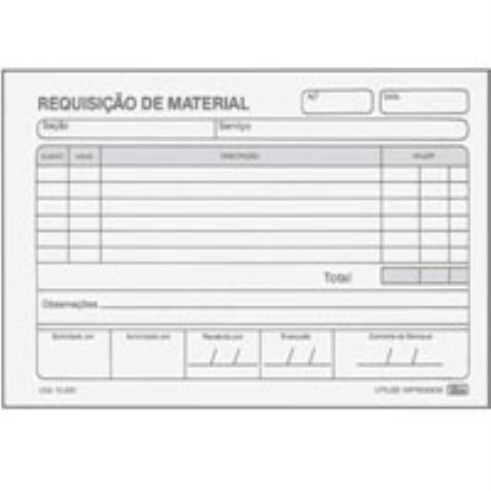 Impresso Requisicao Material Simplif.50F.154X107 - com20
