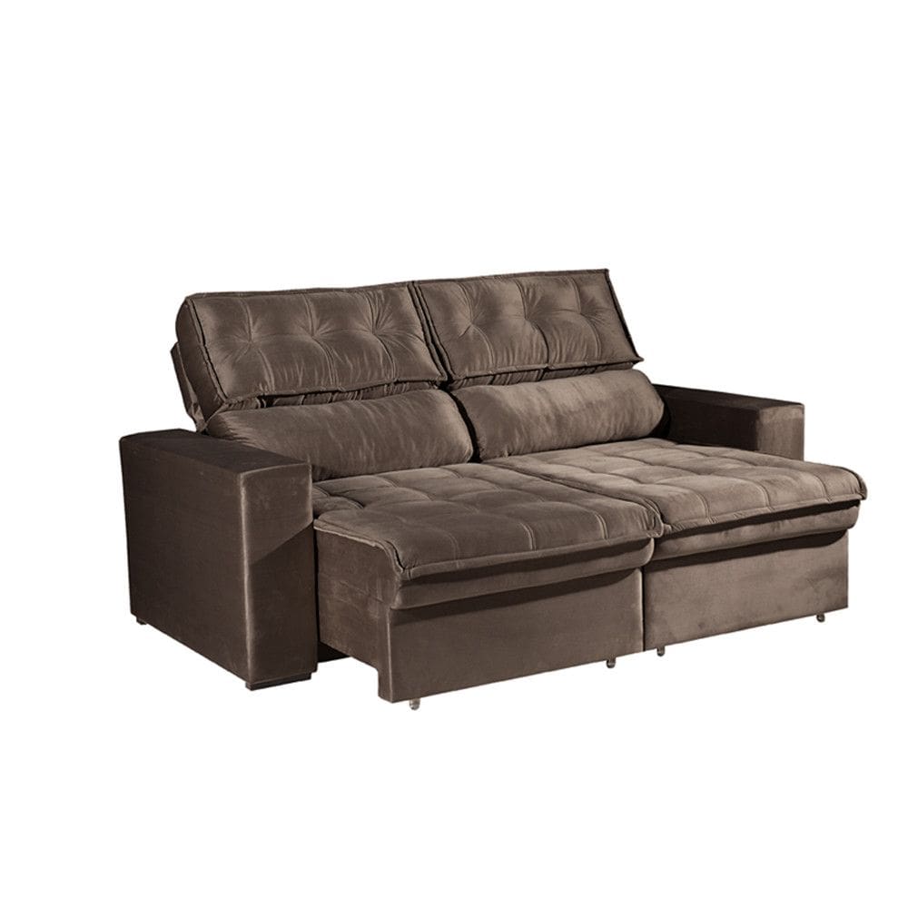 Sofá Cama Bom Pastor Conjunto Estofado Retrátil Reclinável Kiev 2,00m