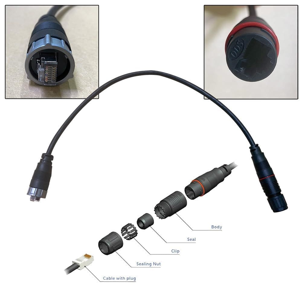 Cabo RJ45 para HUB102 à prova d`água Furuno WRJ-ADP-05M 50 cm