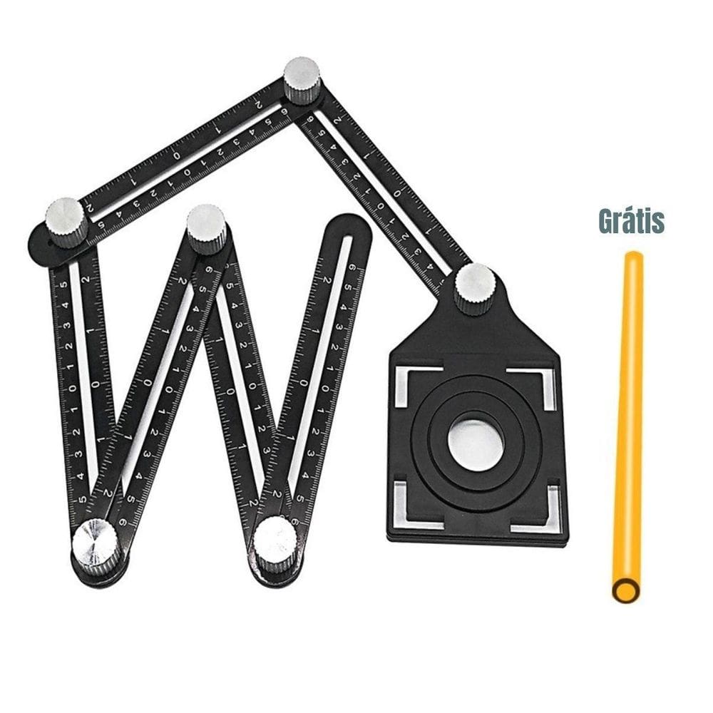 Gabarito Régua Esquadro Articulado Multiangular Marcar