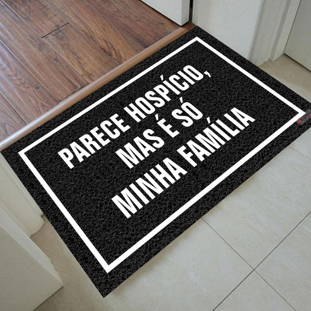 Tapete Capacho Parece Hospício 60X40Cm