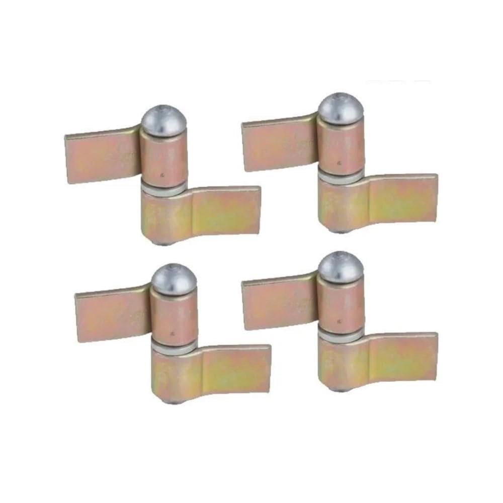 Kit 4 Dobradiça Gonzo Nº1 Com Aba 3/4`` Porta Portão Ferro