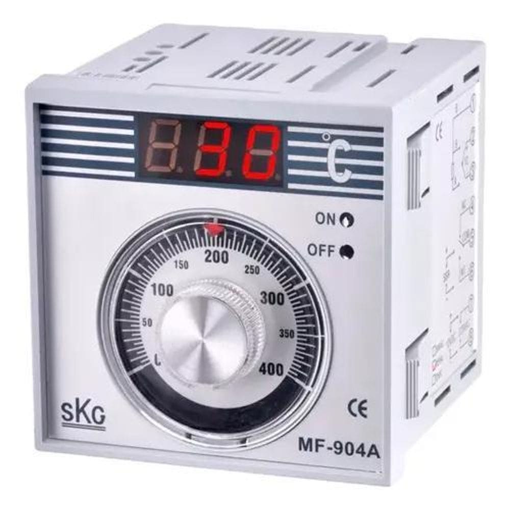 Controlador Temp. SKG MF904A Termopar K/J/PT100/CU50, 92x92 220V