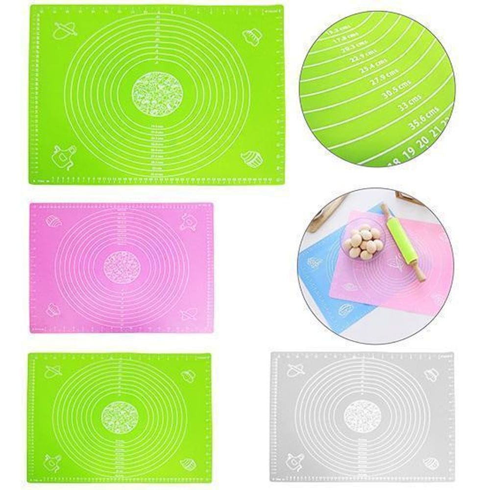 Tapete Culinario Silicone Retangular Medidor Massa 49,5X39,5