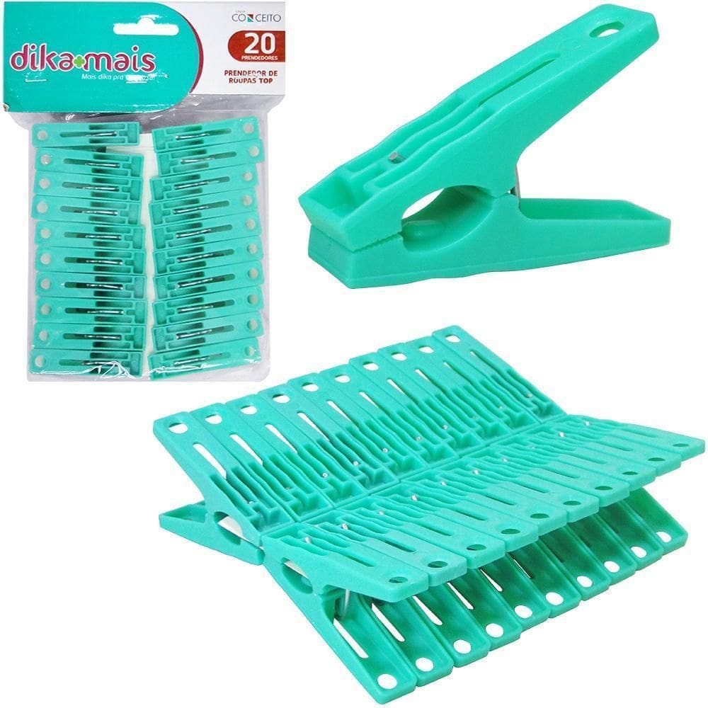 Prendedor De Roupa Com 20 Pecas 6X1,5Cm Na Solapa