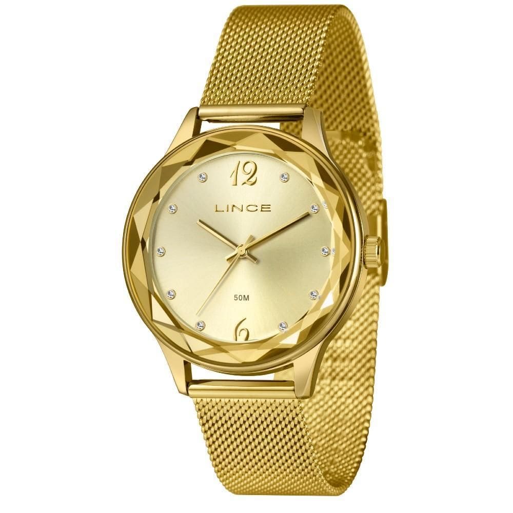 Relógio Feminino Lince Dourado LRG4826L40 C2KX