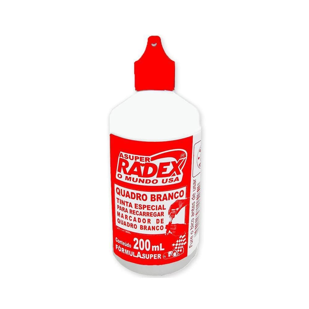 Tinta Refil Marcador Quadro Branco 200Ml Radex Vermelho