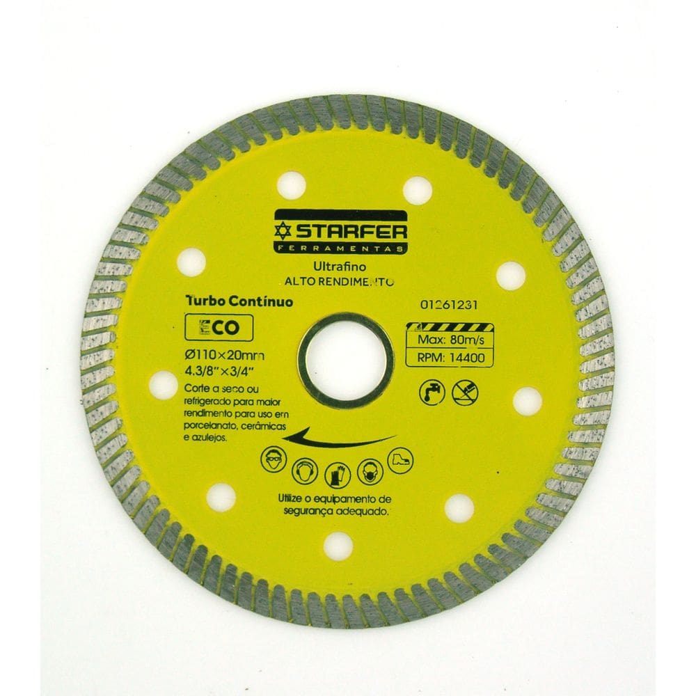 Disco Diamantado Eco Porcelanato Starfer Embalagem Com 10