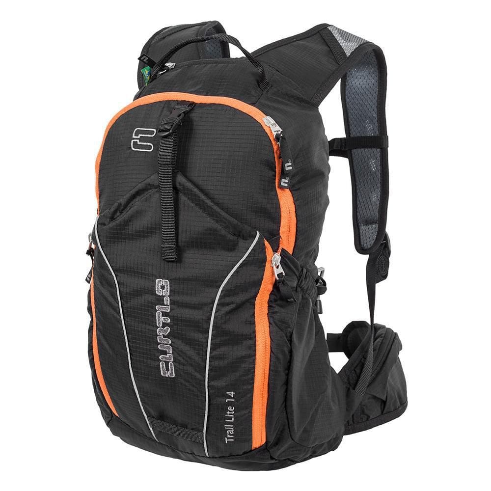 Mochila Curtlo Trail Lite 14L Reservatório Preto Laranja