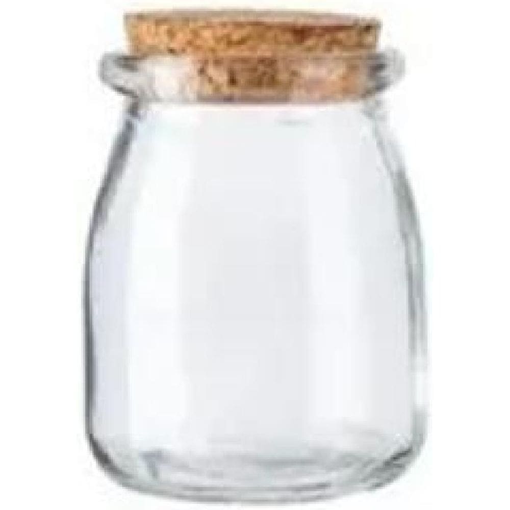 Pote De Vidro Borossilicato Tampa Rolha Cortiça C/6 Frasco