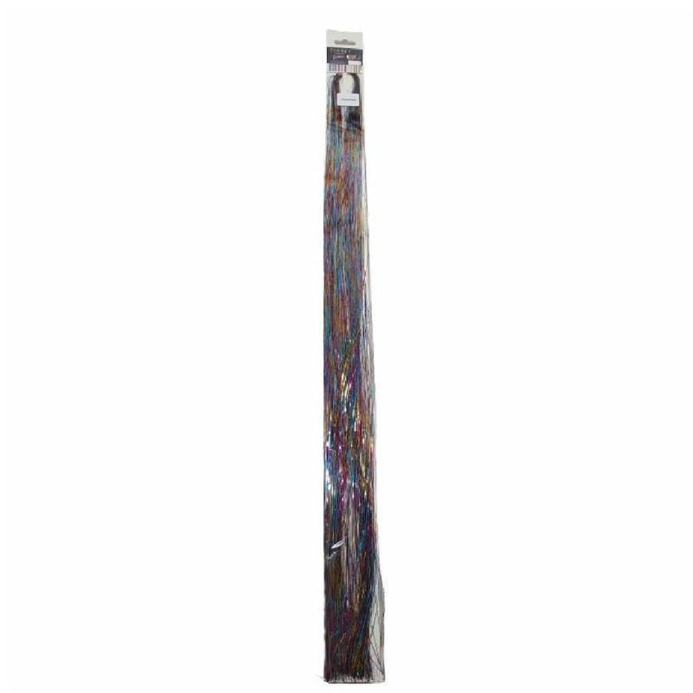Aplique Para Cabelos Gliter 24 Colorido 1 Par - Roxo Preto