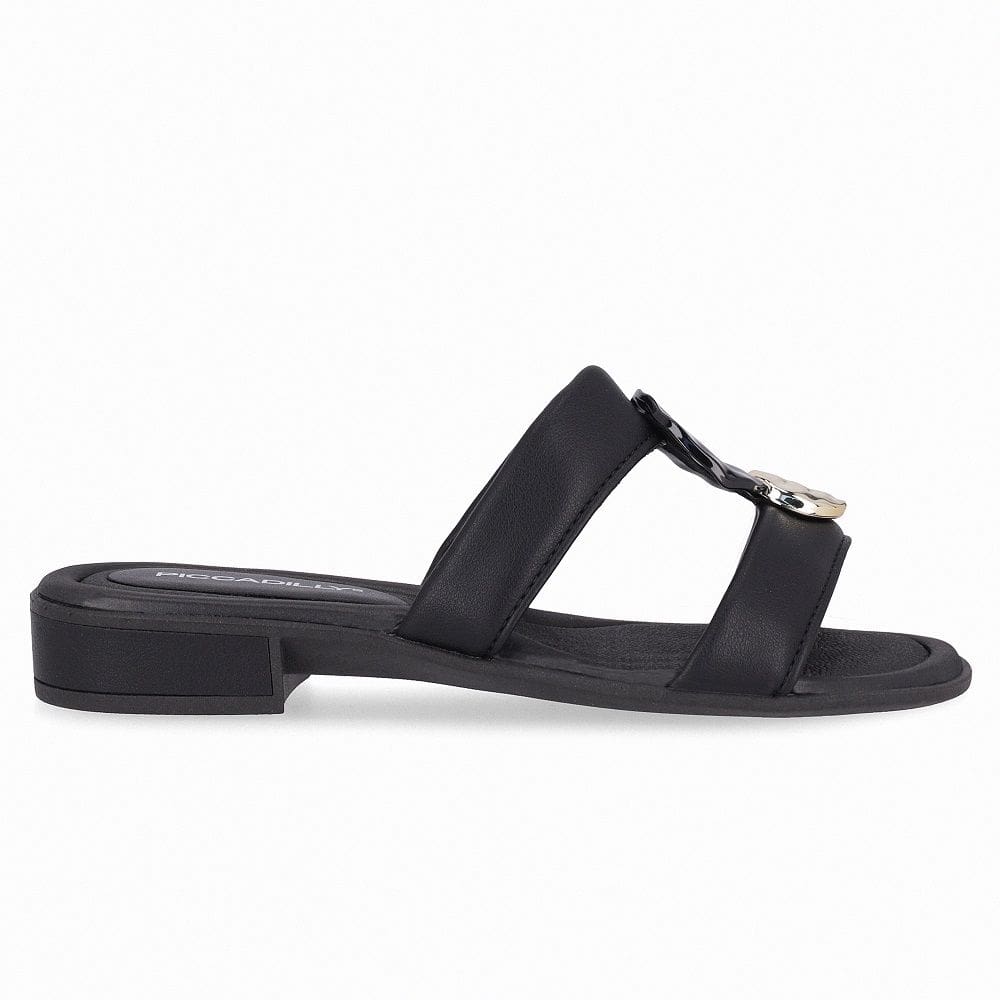 Tamanco Salto Baixo Piccadilly 590067 Feminino - Preto