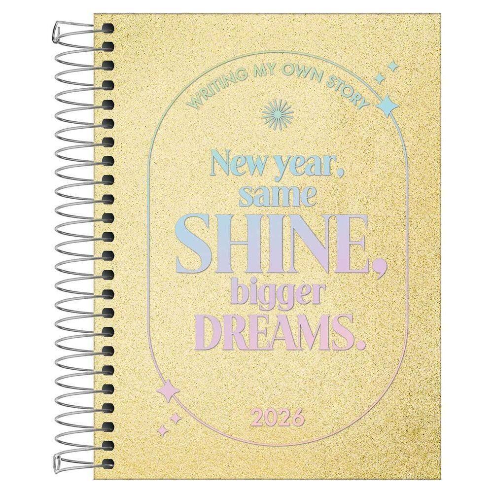 Agenda Diária 2026 Esp M4 Cambridge Shine Dourado Tilibra